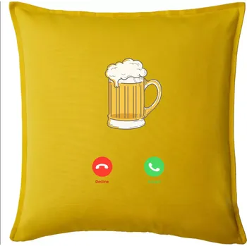 Polštář Volá pivo (Pecka design) - Polštář 50x50 - 50x50 - Pouze potah ( Žlutá )