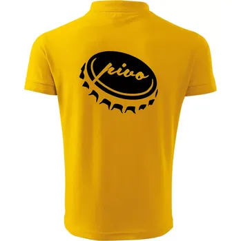 Pánská košile Pivo zátka - Polokošile pánská Pique Polo 203 - L ( Žlutá )