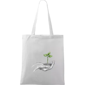 Bio ruka života - Taška bavlněná - 42 x 38 cm ( Bílá )