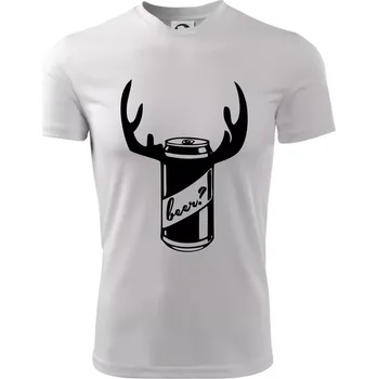 Pivo plechovka - Dětské triko sportovní (dresovina) - 146 cm/10 let ( Bílá )