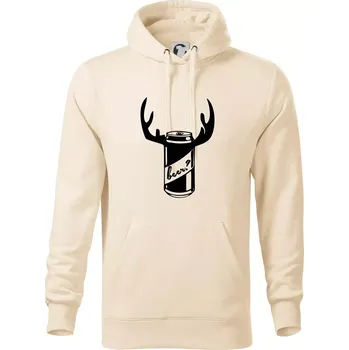 Pánská mikina Pivo plechovka - Mikina pánská Cape s kapucí - 5XL ( Mandlová )