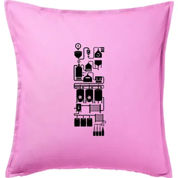 Polštář Příběh piva - Polštář 50x50 - 50x50 - Pouze potah ( Růžová )
