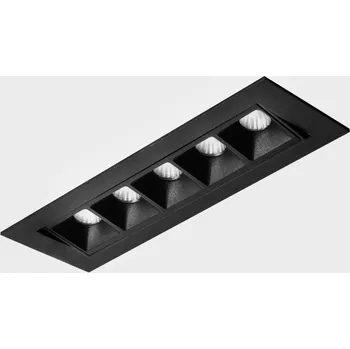 KOHL-Lighting NSES TILT zapuštěné svítidlo s rámečkem 167x58 mm černá 10 W 15D CRI 90 3000K PUSH