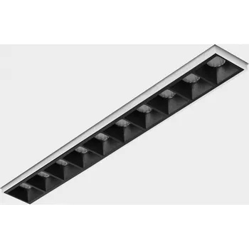 KOHL-Lighting NSES bezrámečkové zapuštěné svítidlo 270x35 mm bílá-černá 20 W 45D CRI 90 4000K Non-Dimm