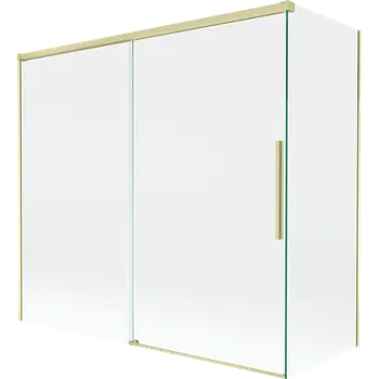 Vanová zástěna Mexen Rox vanová zástěna 2křídlová posuvná 170 + 80 x 150 cm, transparentní, zlatý kartáčovaný - 8C9-170-080-55-00 Vanové zástěny