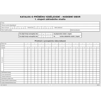 Umění Katalog o průběhu studia pro I. stupeň - hudební obor