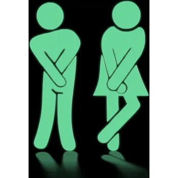 Značení Traiva s.r.o. Samolepící fotoluminiscenční označení WC - muži a ženy Varianty: Samolepící fotoluminiscenční označení WC muži i ženy set (200 x 85 mm) - kód: 24594