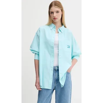 Pánské oblečení Košile Tommy Jeans DW0DW20988 tyrkysová 66X, vel. M