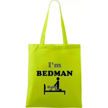 I am Bedman (Hana-creative) - Taška bavlněná - 42 x 38 cm ( Limetková )