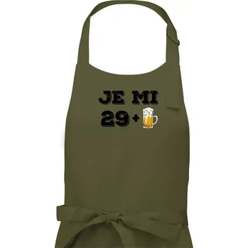 Kuchyňská zástěra Je mi 30 pivo - Pánská zástěra na vaření - Univerzální velikost ( Khaki )