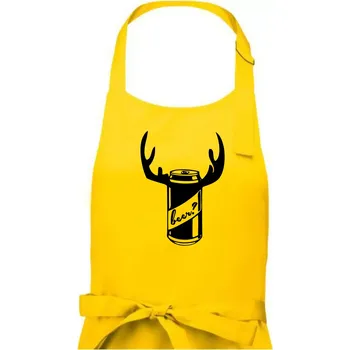 Kuchyňská zástěra Pivo plechovka - Dámská zástěra na vaření - Univerzální velikost ( Žlutá )