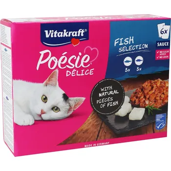Krmivo pro kočku VITAKRAFT Cat Poésie Délice Multipack Fish 6x85g