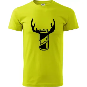 Pánské tričko Pivo plechovka - Klasické pánské triko vyšší gramáže - 3XL ( Limetková )