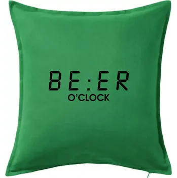 Polštář Beer hodiny - Polštář 50x50 - 50x50 - Pouze potah ( Středně zelená )
