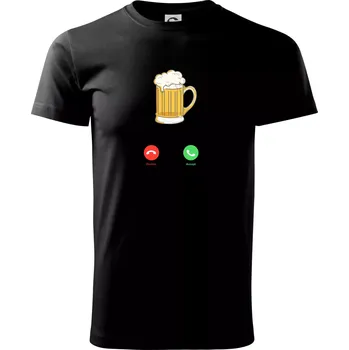 Pánské tričko Volá pivo (Pecka design) - Triko extra velké (5-8XL) - 8XL ( Černá )
