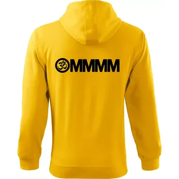 Pánská mikina Yoga mmm - Mikina s kapucí na zip trendy zipper - XL ( Žlutá )