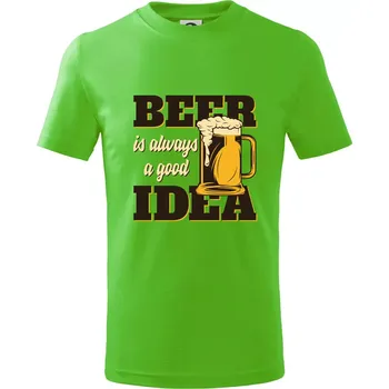 Chlapecké tričko Beer idea - Tričko dětské bavlněné - 134 cm/8 let ( Apple Green )