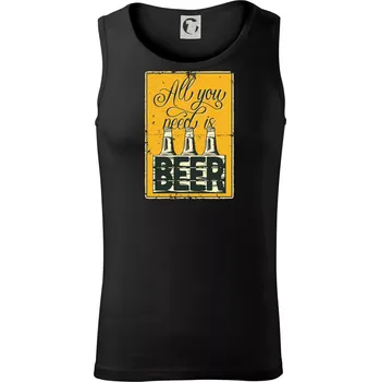 Pánské termoprádlo All you need is beer - Tílko pánské Core - XL ( Černá )