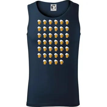 Narozeniny - 40x pivo - Tílko pánské Core - S ( Námořní modrá (velmi tmavá - téměř černá) )