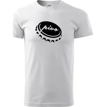 Pánské tričko Pivo zátka - Triko extra velké (5-8XL) - 8XL ( Bílá )