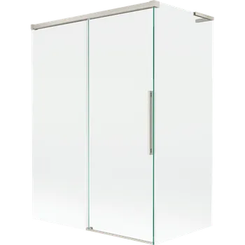 Vanová zástěna Mexen Rox L vanová zástěna, 2-křídlá posuvná, 120 + 70 x 150 cm, transparentní, kartáčovaný nikl - 8C9L-120-070-97-00 Vanové zástěny