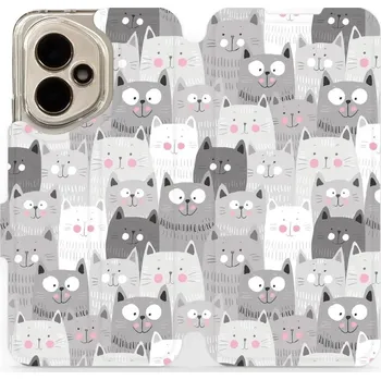 Pouzdro na mobilní telefon Flipové pouzdro Mobiwear - Honor 400 - M099P Kočičky (Knížkové flip pouzdro, obal, kryt na mobil Honor 400 - M099P Kočičky, materiál Umělá kůže + TPU - ochrana 360°, stojánek, silikonová vanička, magnetické zavírání)