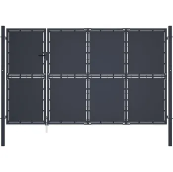brána vidaXL Zahradní brána ocelová 350 x 200 cm antracitová