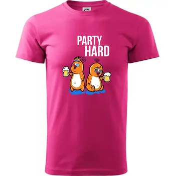 Pánská móda Party hard ptáci - Klasické pánské triko vyšší gramáže - S ( Purpurová )