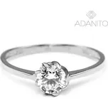 Zlatý prsten z bílého zlata se zirkonem