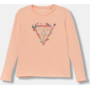 Dětská móda Dětské tričko s dlouhým rukávem Guess K5YI16.K6YW4.9BYA oranžová 32X, vel. 88-96