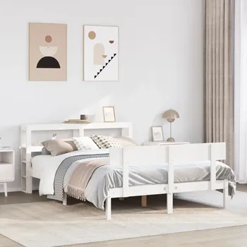 Postel vidaXL Postel bez matrace 120 x 200 cm masivní borovice [3305799] Barva: Bílá