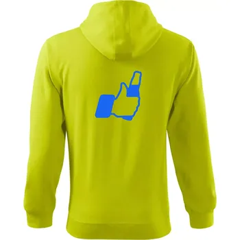 Pánská mikina FCB pivo - Mikina s kapucí na zip trendy zipper - L ( Limetková )