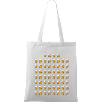 Narozeniny - 60x pivo - Taška bavlněná - 42 x 38 cm ( Bílá )