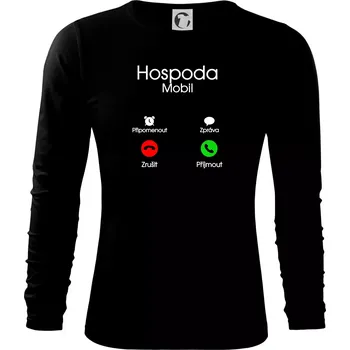 Pánské oblečení Hospoda volá - Triko s dlouhým rukávem FIT-T long sleeve - S ( Černá )