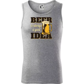 Beer idea - Tílko pánské Core - L ( Tmavě šedý melír )