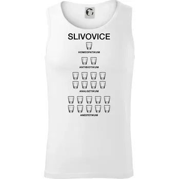 Pánské termoprádlo Slivovice počítání (Hana-creative) - Tílko pánské Core - 2XL ( Bílá )
