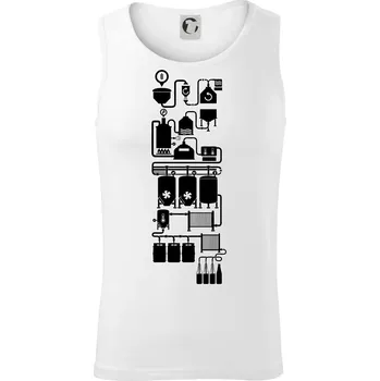 Příběh piva - Tílko pánské Core - S ( Bílá )