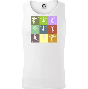 Yoga abeceda - Tílko pánské Core - 2XL ( Bílá )