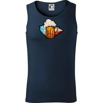 Český pivař (lulu_art) - Tílko pánské Core - XL ( Námořní modrá (velmi tmavá - téměř černá) )