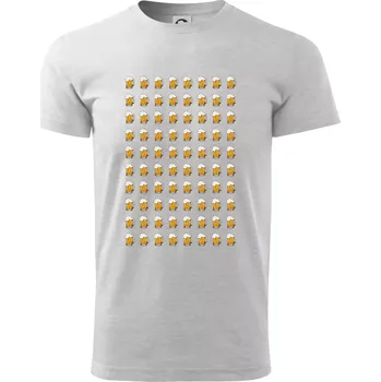 Pánské tričko Narozeniny - 80x pivo - Triko extra velké (5-8XL) - 6XL ( Světlešedý Melír )