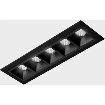 Bodové svítidlo KOHL-Lighting NSES zapuštěné svítidlo s rámečkem 147x45 mm černá 10 W 15D CRI 90 3000K Non-Dimm