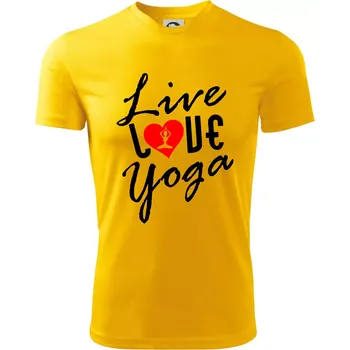 Chlapecké tričko Live Love Yoga - Dětské triko sportovní (dresovina) - 122 cm/6 let ( Žlutá )