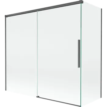 Vanová zástěna Mexen Rox 2-křídlová posuvná vanová zástěna 170 + 75 x 150 cm, transparentní, gun gray kartáčovaný - 8C9-170-075-66-00 Vanové zástěny