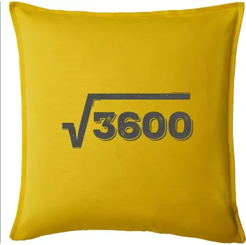 Polštář Narozeniny odmocnina 60 - Polštář 50x50 - 50x50 - Pouze potah ( Žlutá )