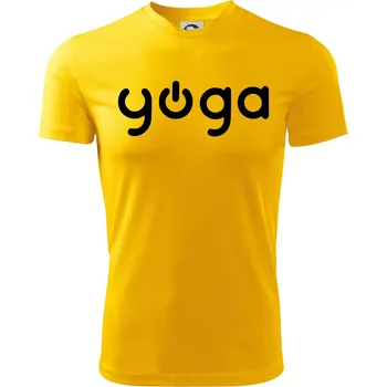 Chlapecké tričko Power yoga logo - Dětské triko sportovní (dresovina) - 134 cm/8 let ( Žlutá )