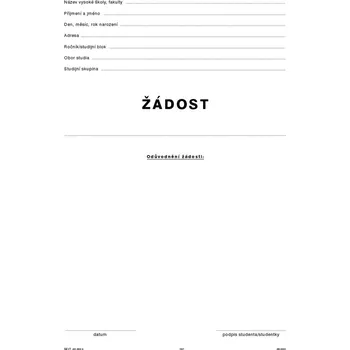 Tiskopis Žádost /všeobecný formulář/