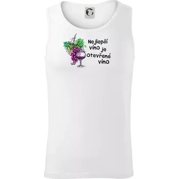 Nejlepší víno je otevřené víno - Tílko pánské Core - L ( Bílá )