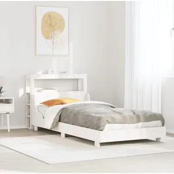 Postel vidaXL Postel bez matrace 90 x 200 cm masivní borovice [3306429] Barva: Bílá