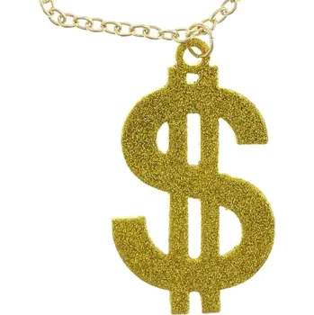 Party dekorace Velký dolar s řetízkem na krk