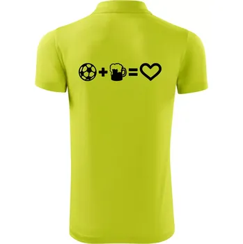 Pánská košile Míč, pivo, srdce - Polokošile Victory sportovní (dresovina) - M ( Limetková )
